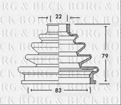BORG & BECK bcb2301 -  Пыльник, приводной вал